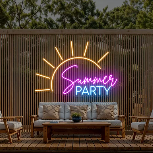 Cool Summer Party Neon Sign - Custom Patch Factory