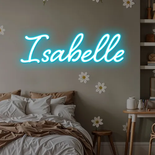 Isabelle Neon Sign - Custom Patch Factory