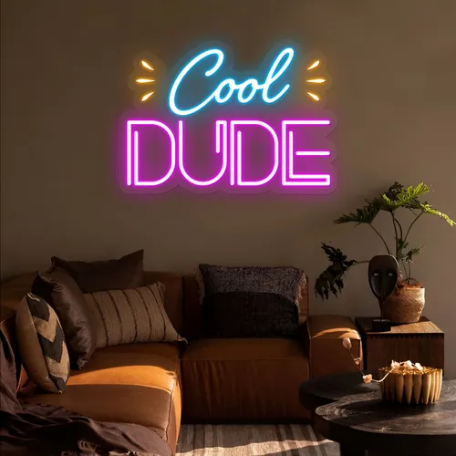 Cool Dude Neon Sign - Custom Patch Factory