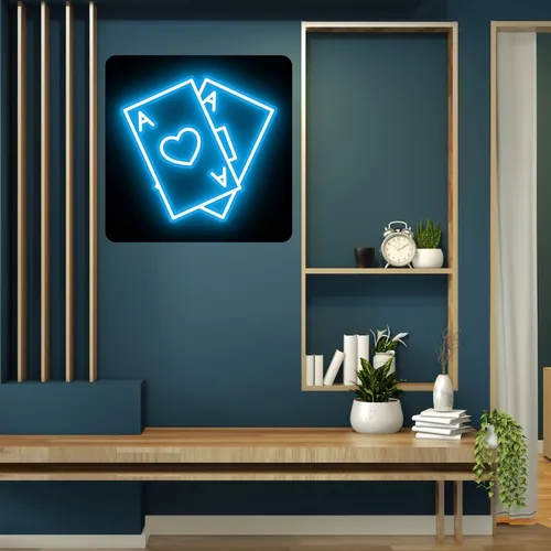 Ace in Black Neon Sign - Custom Patch Factory