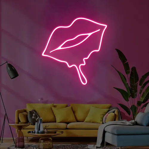 Pouty Lips Neon Signs - Custom Patch Factory