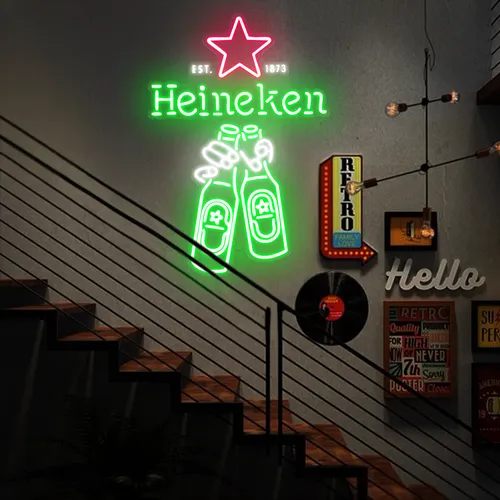 Heineken Neon Signs - Custom Patch Factory