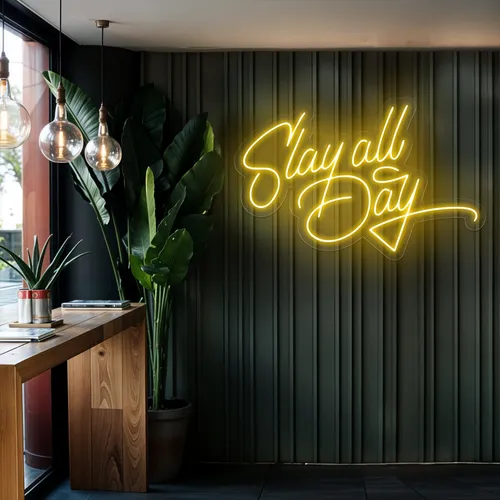 Slay All Day Neon Sign - Custom Patch Factory
