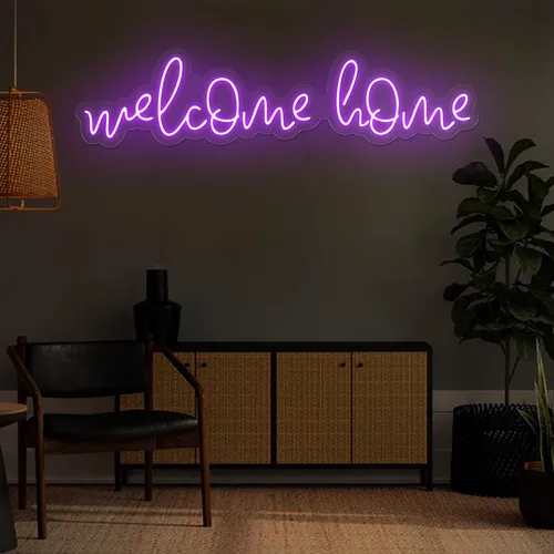 Welcome Home Neon Sign - Custom Patch Factory