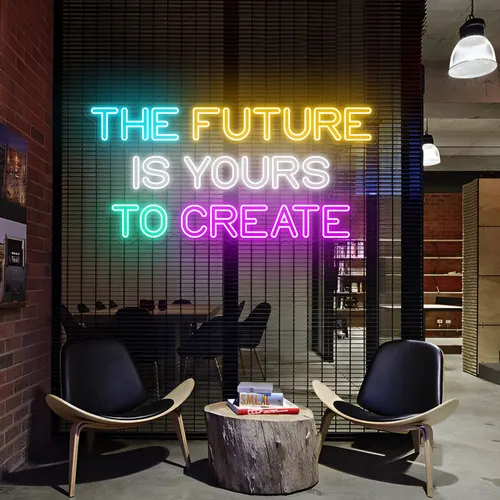Limitless The Future is Yours to Create Neon Sign - Custom Patch Factory