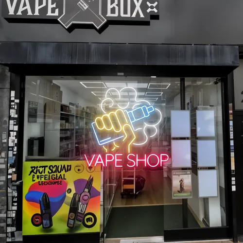 Vape Shop Window Neon Sign - Custom Patch Factory