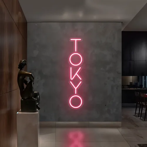 Tokyo Vertical Neon Sign - Custom Patch Factory