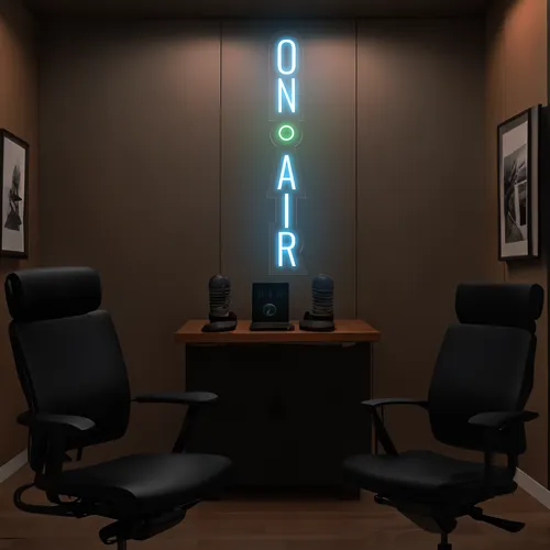 On Air Vertical Neon Sign - Custom Patch Factory