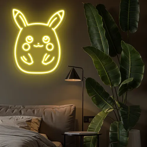 Cute Pikachu Neon Sign - Custom Patch Factory
