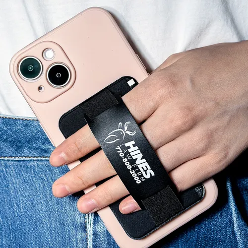 Leather Phone Wallet with Hand Grip - Custom Patch Factory