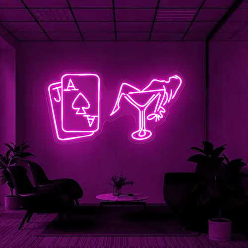 Vegas Night Neon Sign - Custom Patch Factory