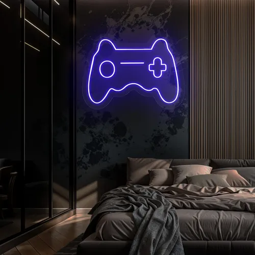Game Controller Neon Sign - Custom Patch Factory