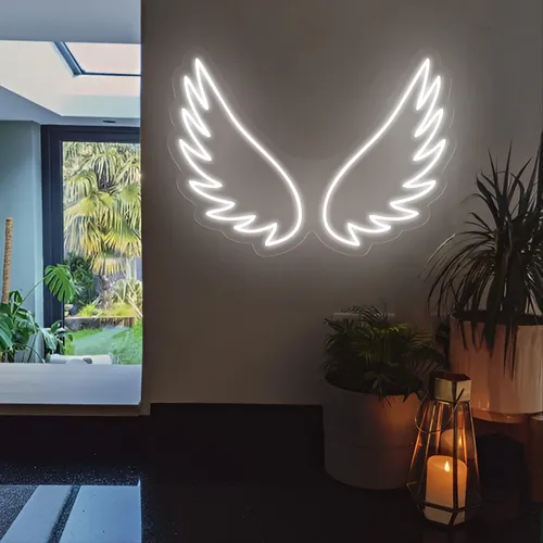Angel Wings Neon Sign - Custom Patch Factory