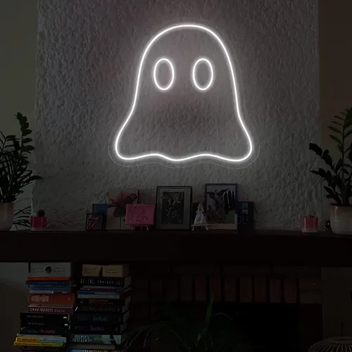 Mini Ghost Neon Sign - Custom Patch Factory