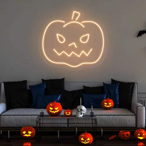 Pumpkin Neon Sign - Custom Patch Factory