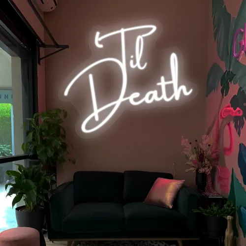 Til Death Neon Signs - Custom Patch Factory