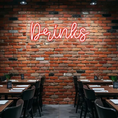 Custom Drink Neon Sign - Custom Patch Factory