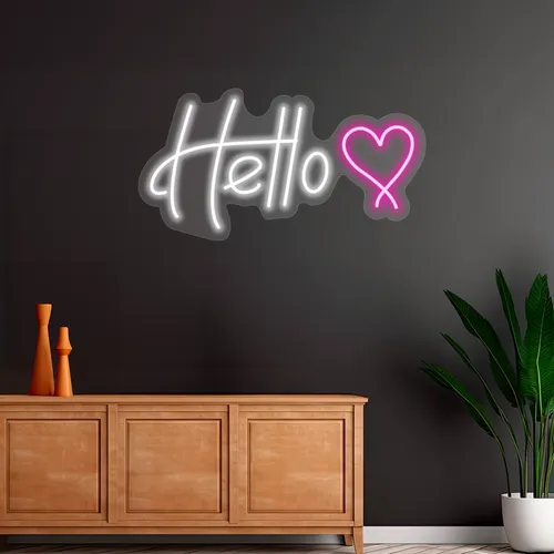 Custom Hello Neon Signs - Custom Patch Factory