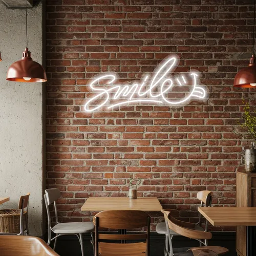 Custom Smile Neon Signs - Custom Patch Factory