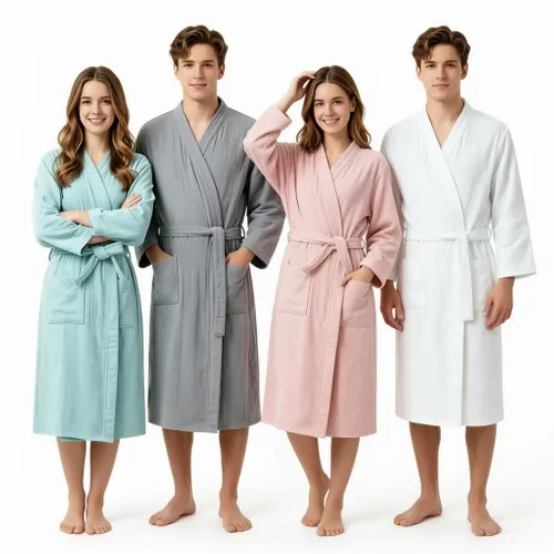 4 Layer Gauze Cotton Bathrobes - Custom Patch Factory
