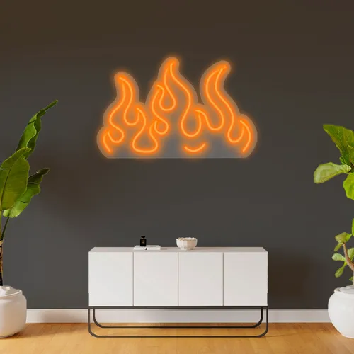 Custom Fire Neon Signs - Custom Patch Factory