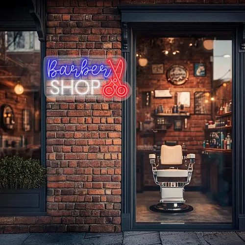 Custom Barber Shop Neon Signs - Custom Patch Factory