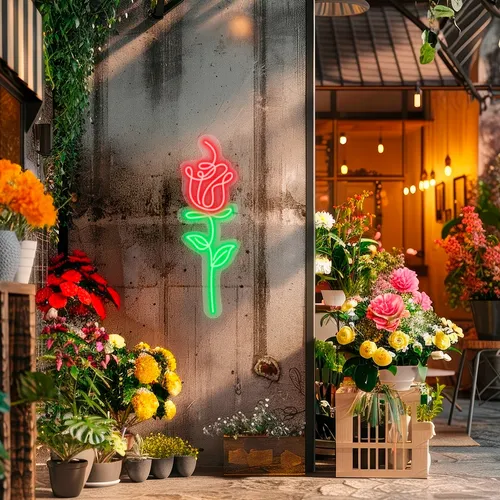 Custom Flower Neon Signs - Custom Patch Factory