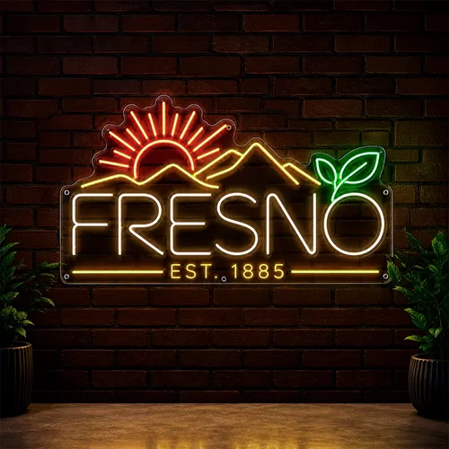 Custom Commercial Neon Signs Fresno - Custom Patch Factory