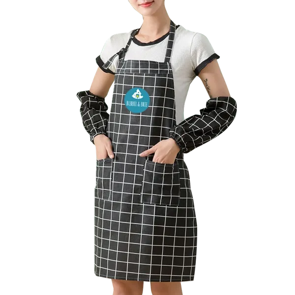 Cotton Linen Plaid Apron Set - Custom Patch Factory