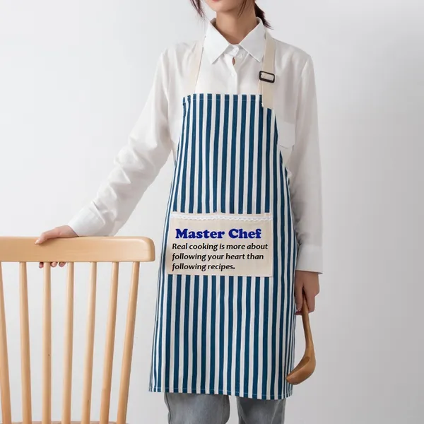 Cotton and Linen Striped Apron - Custom Patch Factory