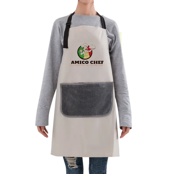 Floral Apron with Hand Wiping Pocket - Custom Patch Factory