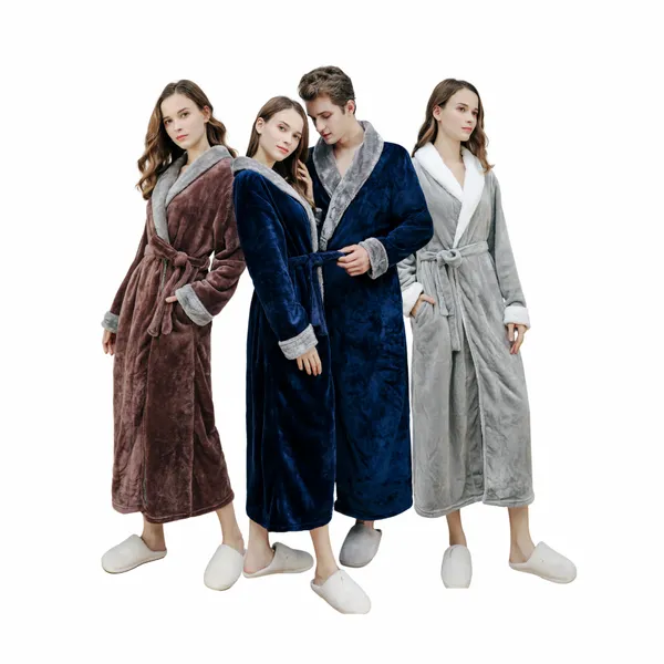 Stylish Custom Contrast Fleece Bathrobes - Custom Patch Factory