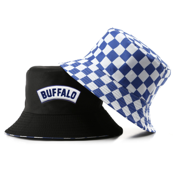 Checkered Cotton Bucket Hat - Custom Patch Factory