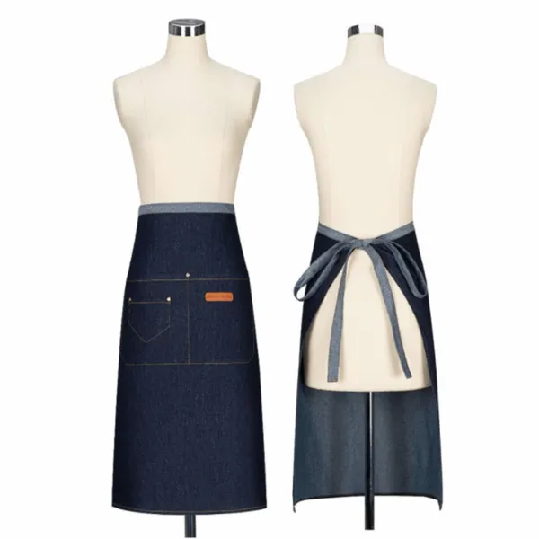 Extended Length Denim Apron - Custom Patch Factory