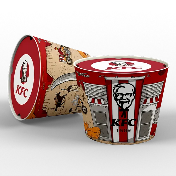 Paper Food Bucket - Custom Patch Factory