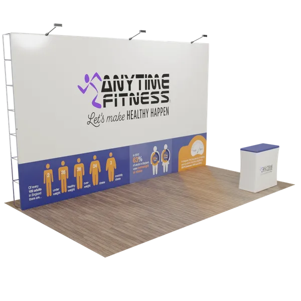 Custom Pop Up Trade Show Display 20' x 10' - Custom Patch Factory