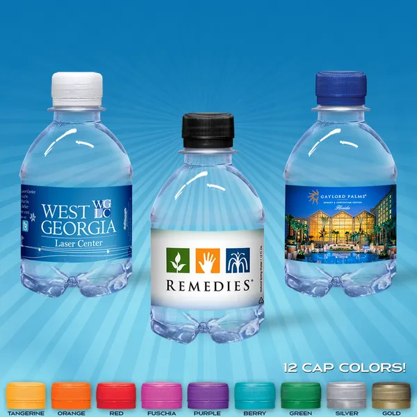 8oz Flat Water Bottle - Custom Patch Factory