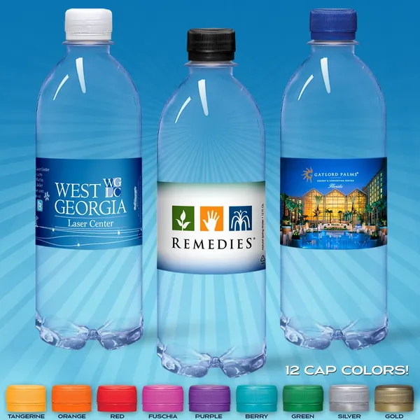 16.9oz Flat Water Bottle (Clear) - Custom Patch Factory