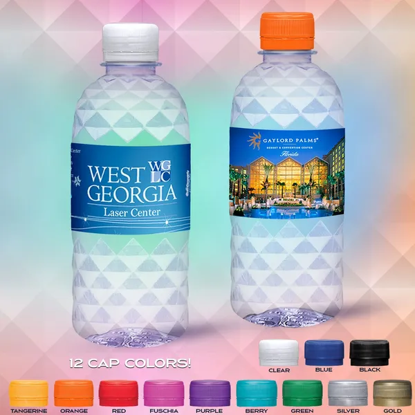 12oz Diamond Water Bottle - Custom Patch Factory