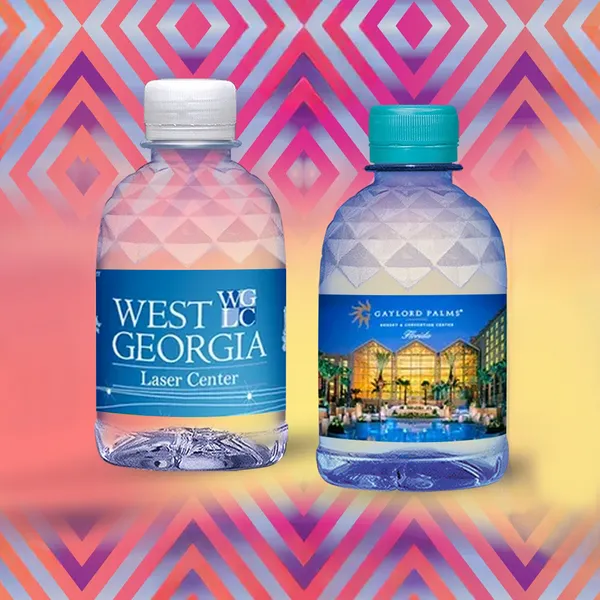 8oz Diamond Water Bottle - Custom Patch Factory