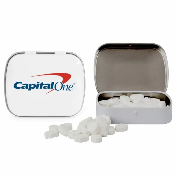 Domed Tin with Dollar Sign Shaped Mints - Custom Patch Factory
