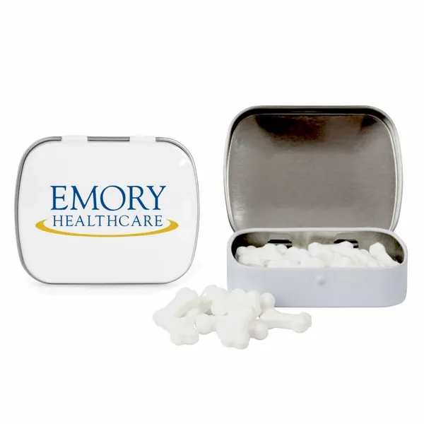 Domed Tin with Bone Shaped Mints - Custom Patch Factory