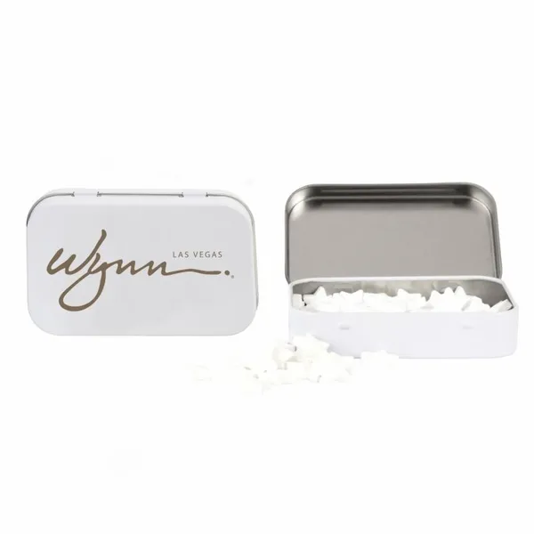 Rectangular Tin with Star Shaped Mints - Custom Patch Factory