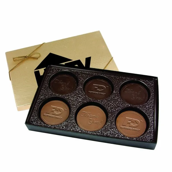Cookie Gift Box with 6 Round Cookies - Custom Patch Factory
