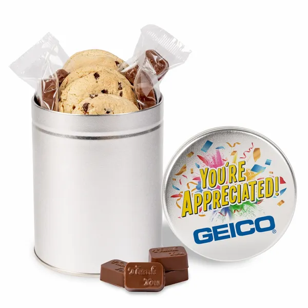 Molded Chocolate and Chocolate Chip Cookie Tin II - Custom Patch Factory