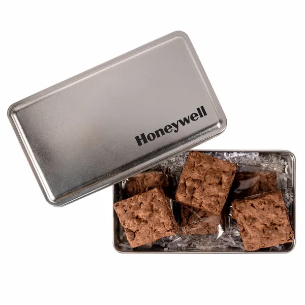 Fresh Beginnings 6 Fudge Brownies in Tin - Custom Patch Factory
