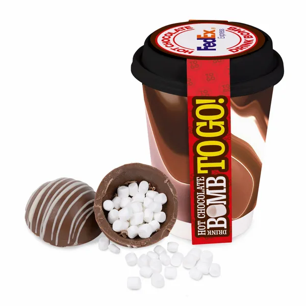 To-Go 12 oz. Cup with Hot Cocoa Bomb - Custom Patch Factory