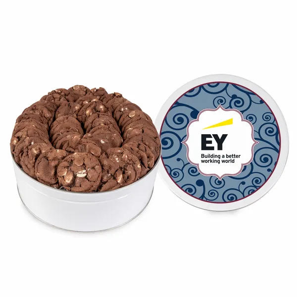 Fresh Beginnings Chocolate Double Chip Cookie Tin (Large) - Custom Patch Factory