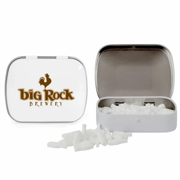 Domed Tin with Bottle Shaped Mints - Custom Patch Factory
