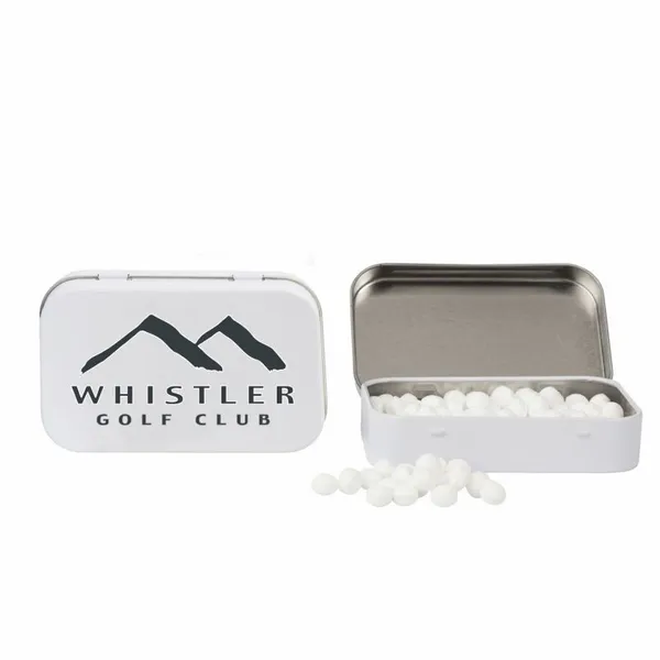 Rectangular Tin with Golf Ball Shaped Mints - Custom Patch Factory